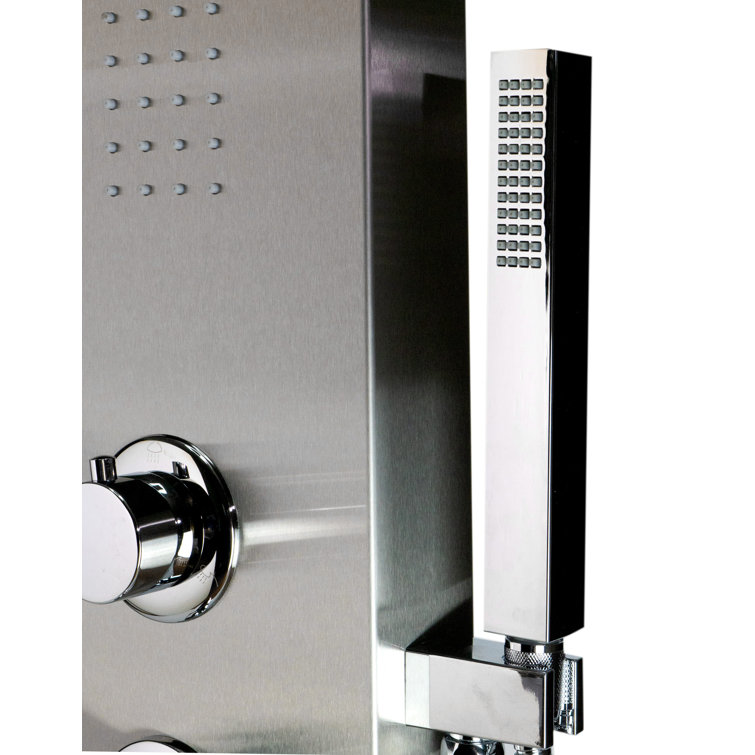 59'' Brushed Stainless Steel Shower Panel with Body Sprays