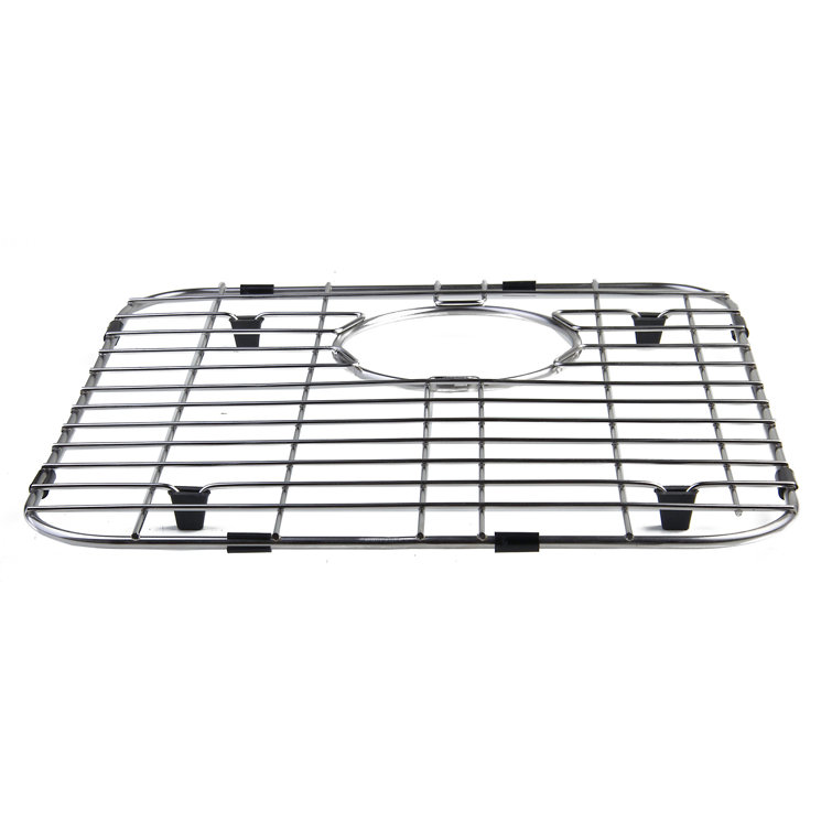 Solid Stainless Steel Kitchen Sink Grid with Plastic Feet