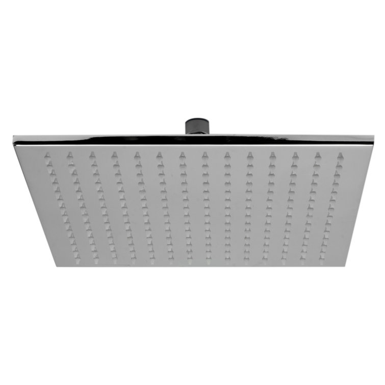 Polished Chrome 12" Square LED Rain Shower Head