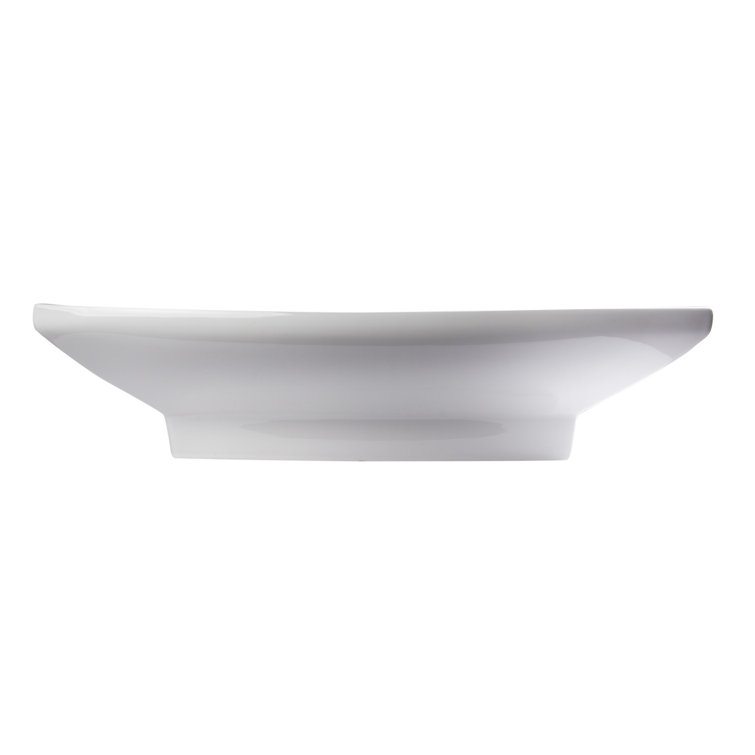 EAGO 28'' White Ceramic Rectangular Bathroom Sink with Overflow