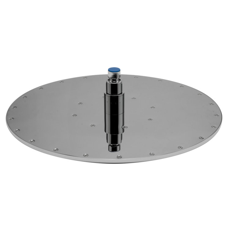 Polished Chrome LED Rain Shower Head with Temperature Control