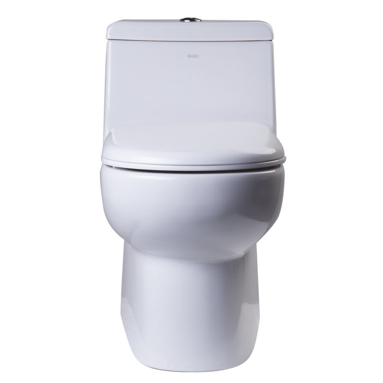 White High Efficiency Dual Flush One-Piece Toilet with Soft-Close Seat