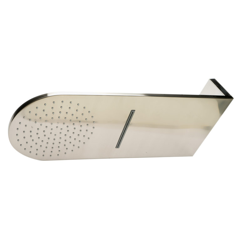 Brushed Nickel Square Wall-Mounted Rain Shower Head
