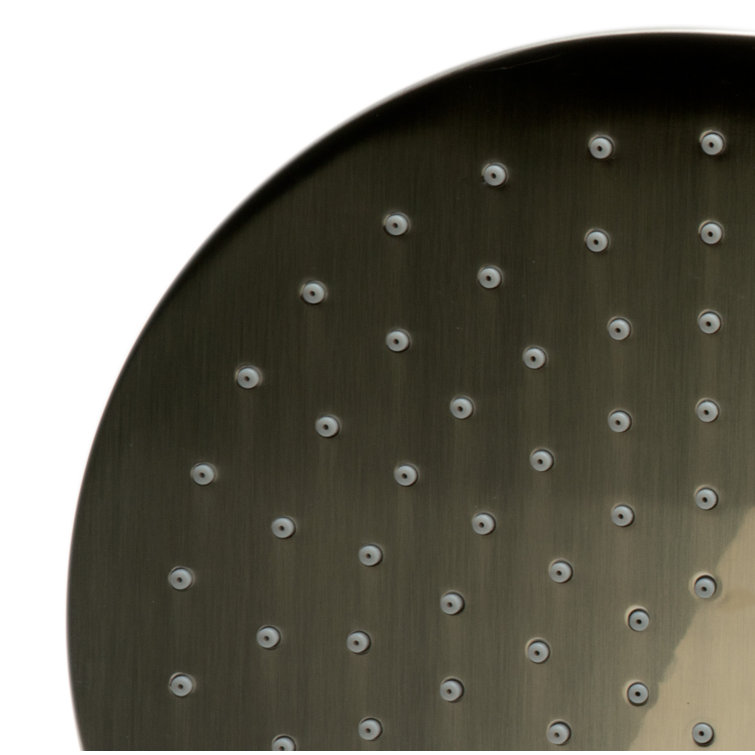 Brushed Nickel Square Wall-Mounted Rain Shower Head