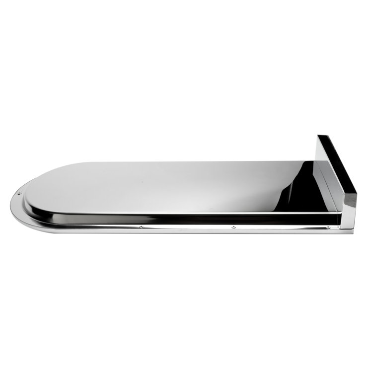 Polished Chrome Wall-Mounted Square Rain Shower Head