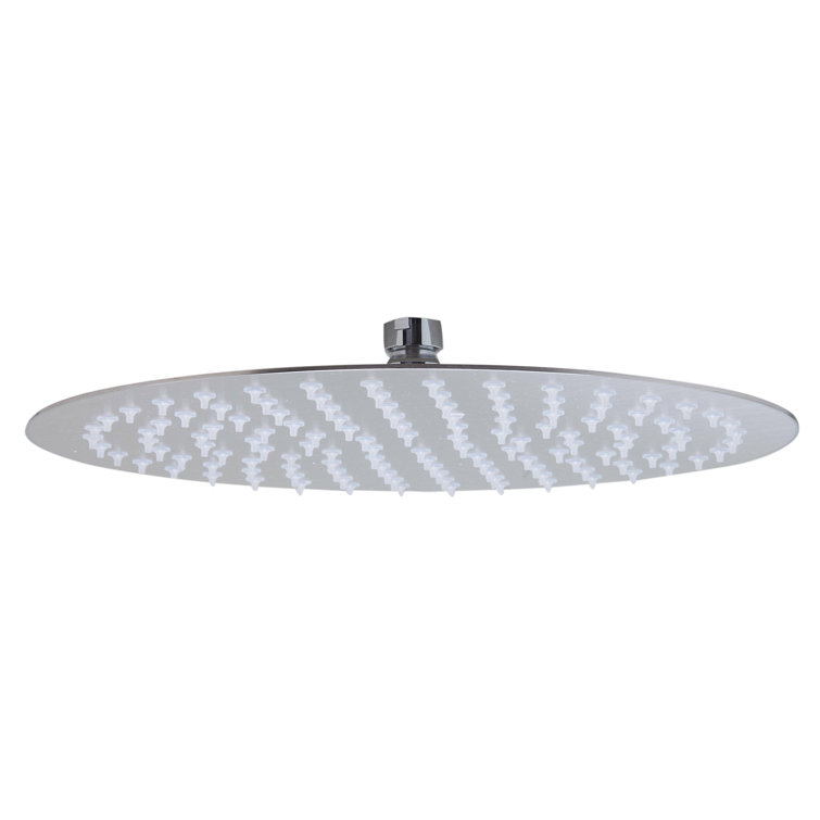 Ultra Thin Round Stainless Steel Rain Shower Head, 12-inch