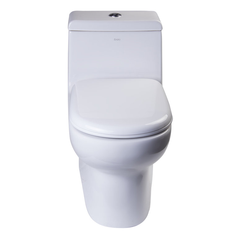 White High Efficiency Dual Flush One-Piece Toilet with Soft-Close Seat