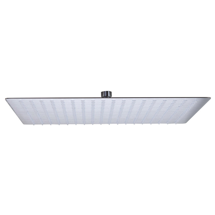 Ultra Thin Brushed Stainless Steel 16" Square Rain Shower Head