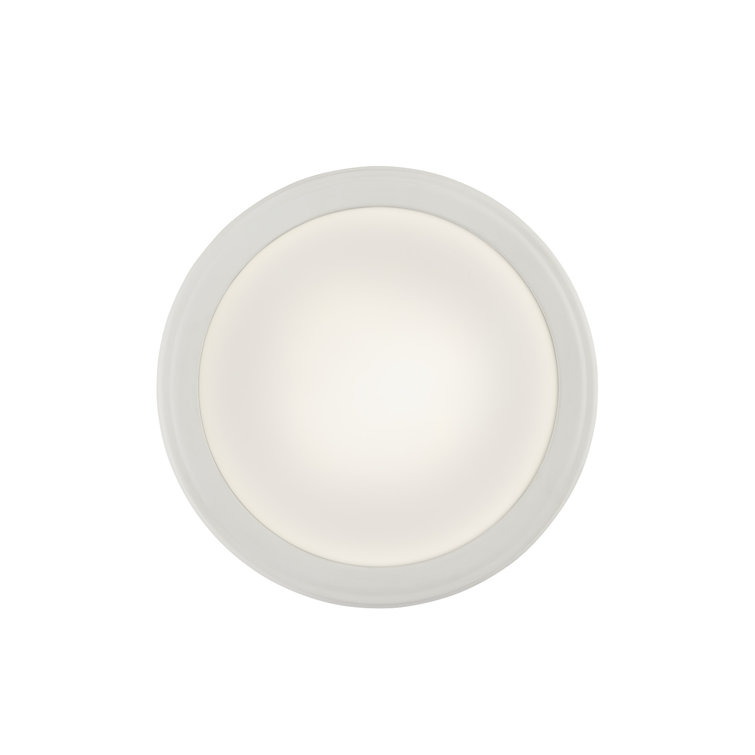 White Round LED Bathroom Exhaust Fan with Energy Star Certification