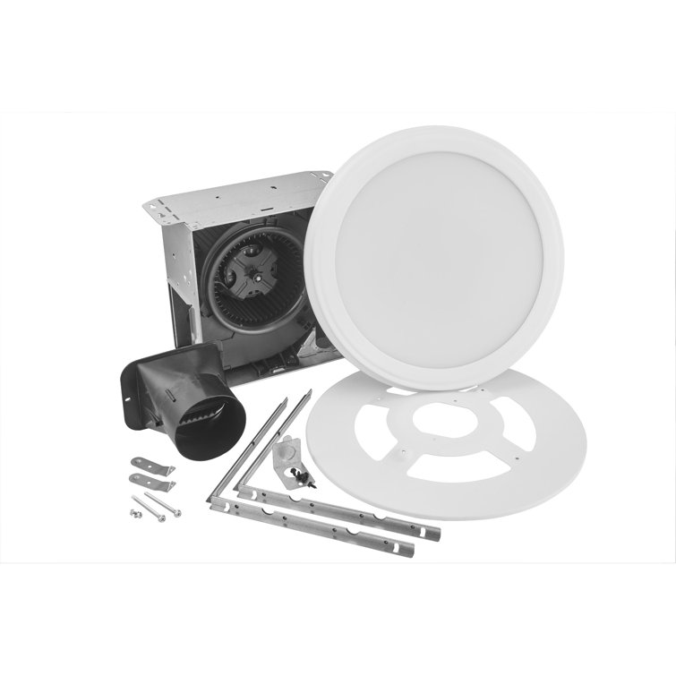 White Round LED Bathroom Exhaust Fan with Energy Star Certification