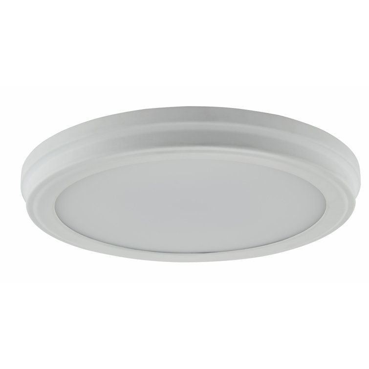 White Round LED Bathroom Exhaust Fan with Energy Star Certification