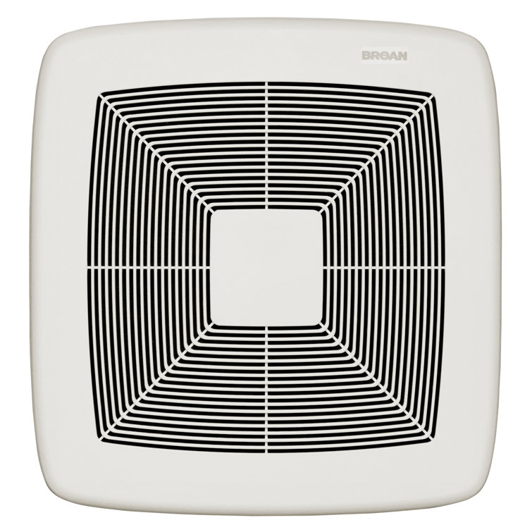 White Energy Star Certified Bathroom Exhaust Fan with Polymeric Grille