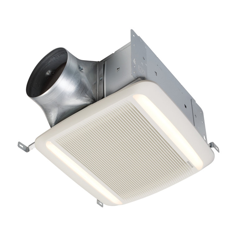 White Energy Star Certified Bathroom Exhaust Fan with LED Light