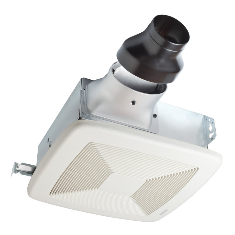 White Energy Star Certified Bathroom Exhaust Fan with Polymeric Grille