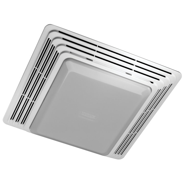 Broan Nutone White Steel Bathroom Ceiling Ventilation Fan with Light