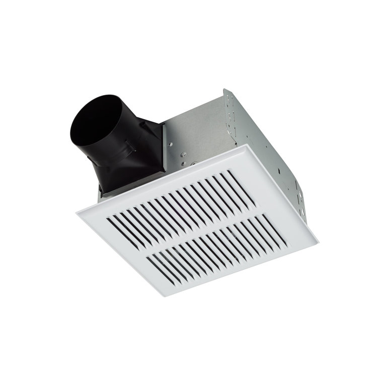 White Steel 80 CFM Ceiling Bathroom Exhaust Fan