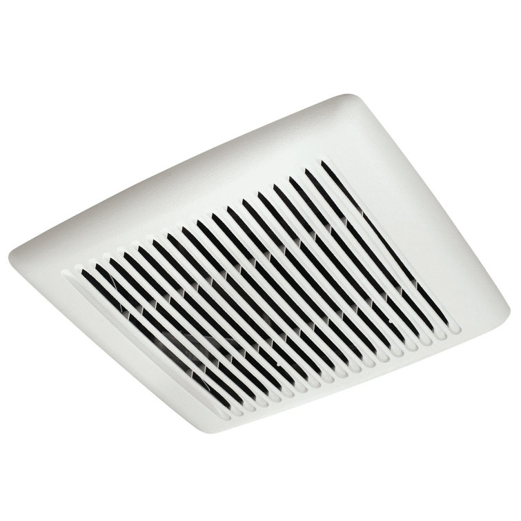 White Steel 80 CFM Ceiling Bathroom Exhaust Fan