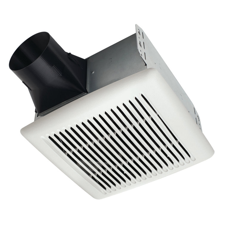 White Steel 80 CFM Ceiling Bathroom Exhaust Fan