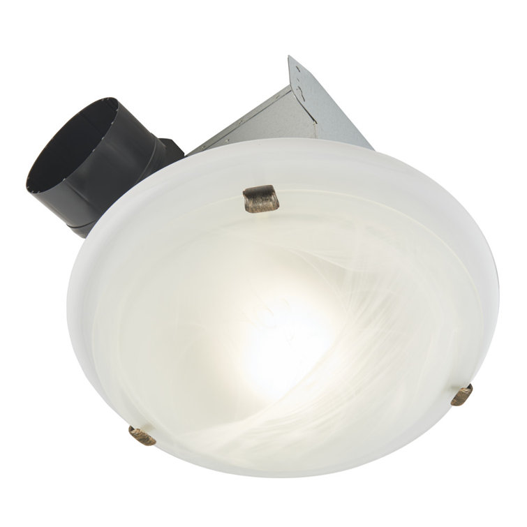 Broan-NuTone White Steel Bathroom Exhaust Fan with Light