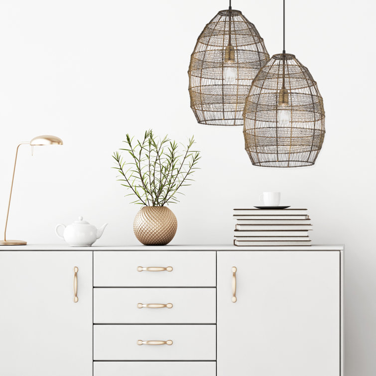 Neddie 18.5" Brass Dome Pendant with Adjustable Cord