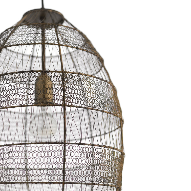 Neddie 18.5" Brass Dome Pendant with Adjustable Cord