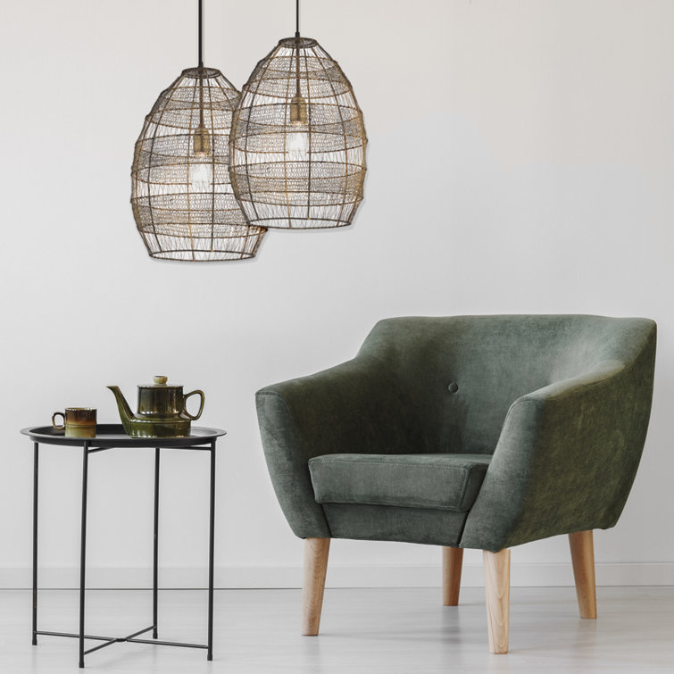 Neddie 18.5" Brass Dome Pendant with Adjustable Cord