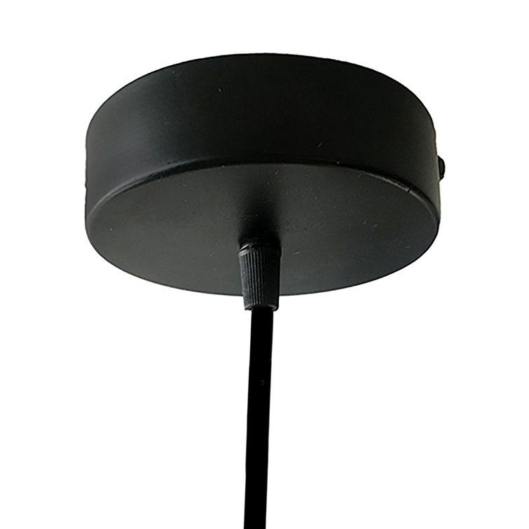 Matte Black Industrial Metal Dome Pendant Light, 18.5 in.