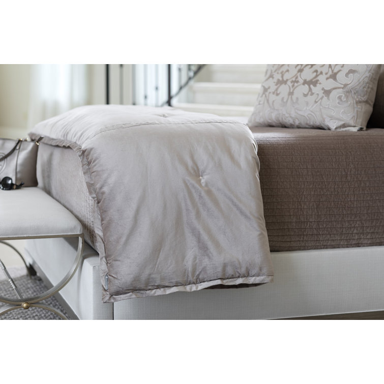 Gray Cotton Reversible Winter Throw Blanket