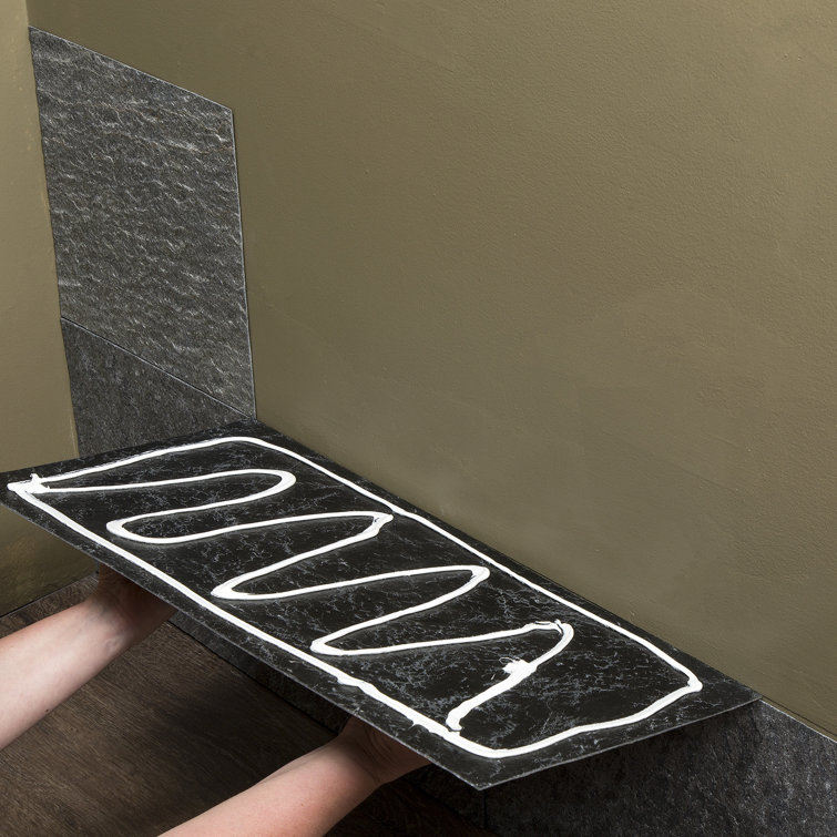 Frosted Quartz Gray Stone Glue-Up Wall Tiles, 12in x 24in