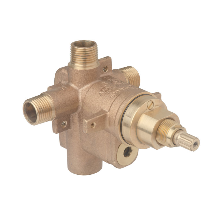 Temptrol Brass Pressure-Balancing Tub and Shower Valve