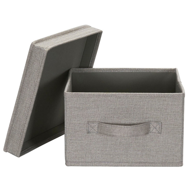 Graphite Jumbo Fabric Storage Bins with Lids