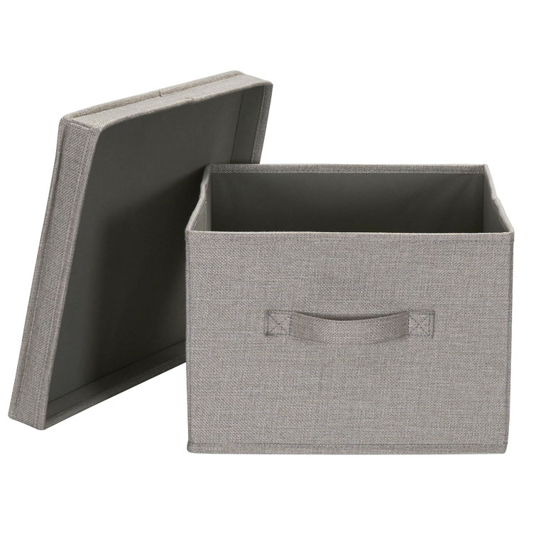 Graphite Jumbo Fabric Storage Bins with Lids