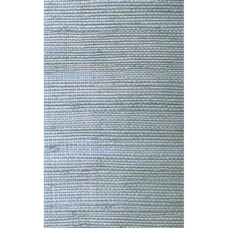 Metallic Frost Blue Sisal Grasscloth Non-pasted Wallpaper