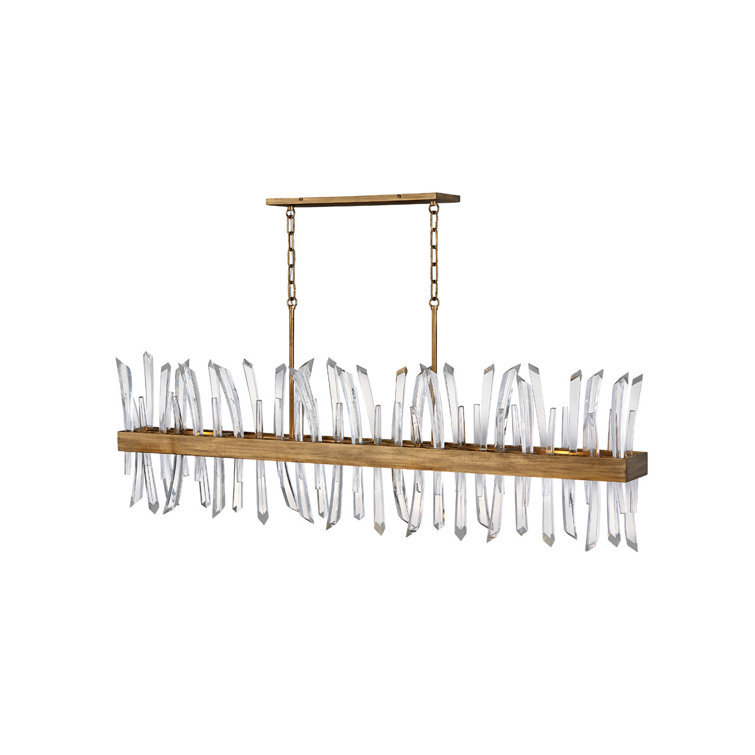 Elegant Burnished Gold 6-Light Chandelier with Crystal Accents