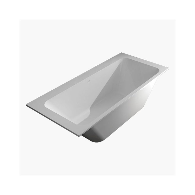 Studio Zen 67'' White Acrylic Freestanding Soaking Bathtub