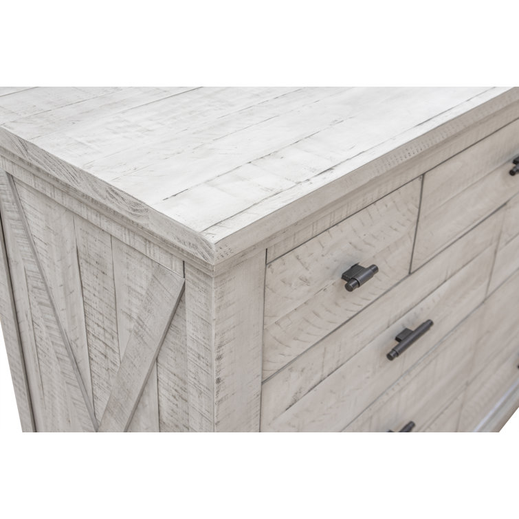 Calming Gray 9-Drawer Industrial Farmhouse Dresser
