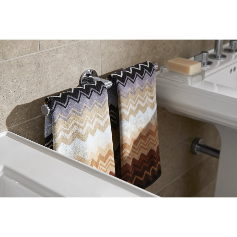 Matte Black Modern Wall Mounted Double Towel Bar