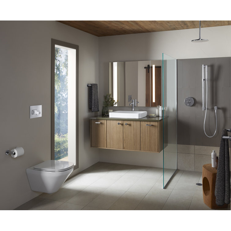Polished Chrome Modern Pivoting Toilet Tissue Holder