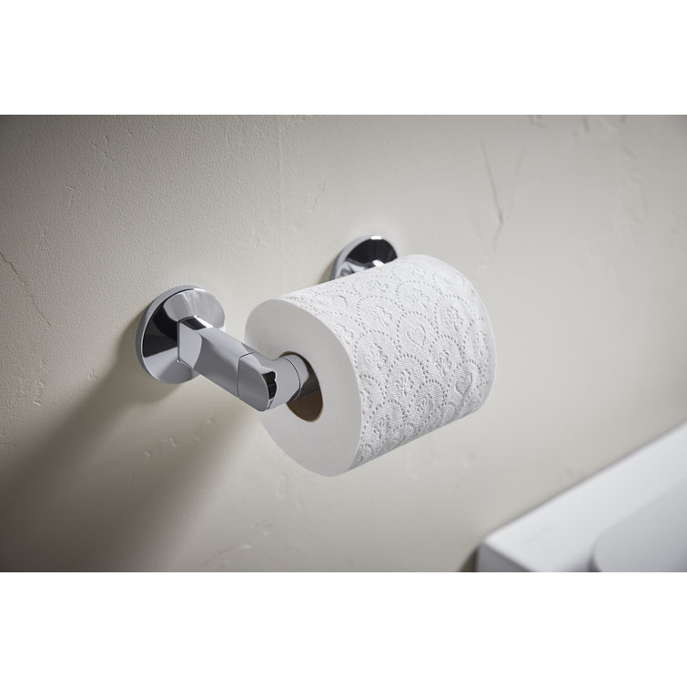 Polished Chrome Modern Pivoting Toilet Tissue Holder