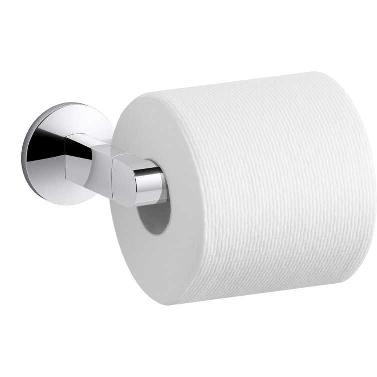 Polished Chrome Modern Pivoting Toilet Tissue Holder