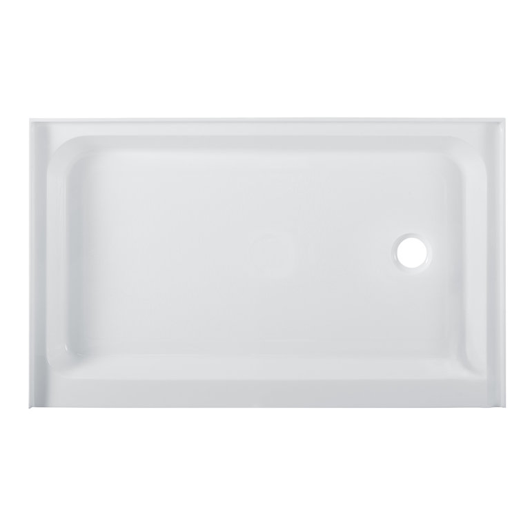 Voltaire 48" x 36" White Acrylic Single-Threshold Shower Base