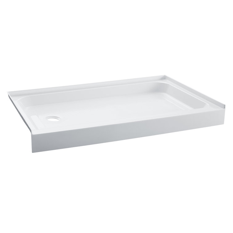 Voltaire 48" x 36" White Acrylic Single-Threshold Shower Base