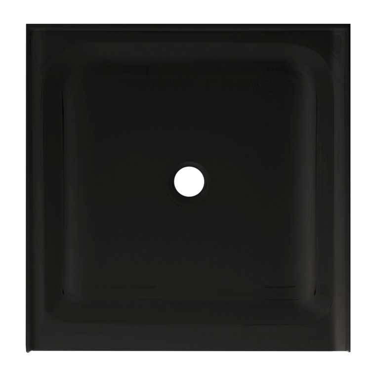 Voltaire 36" x 36" Glossy Black Acrylic Shower Base