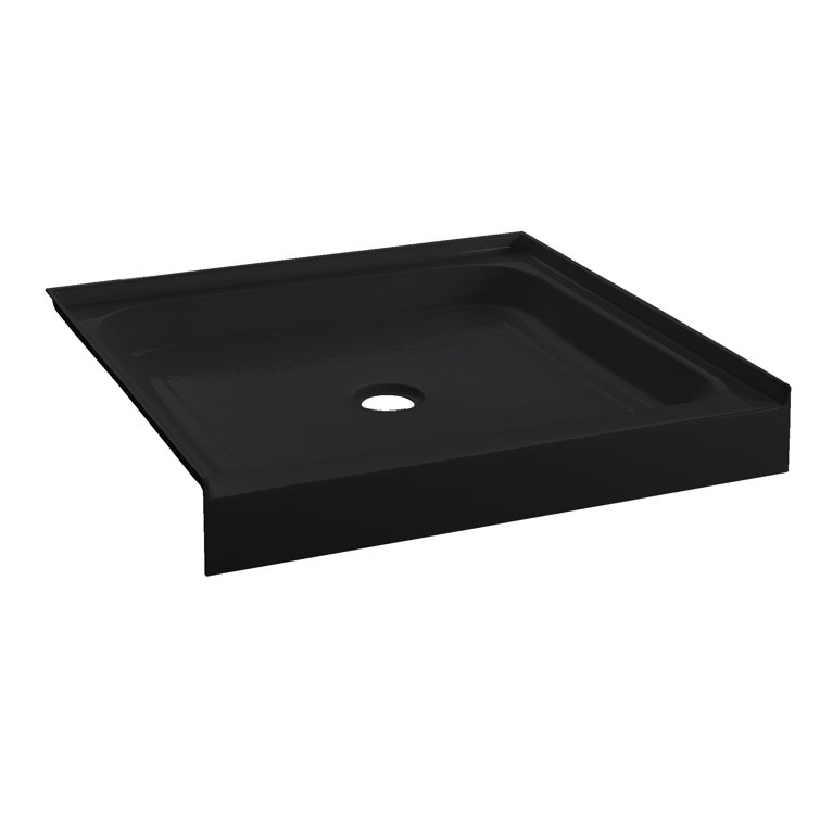 Voltaire 36" x 36" Glossy Black Acrylic Shower Base