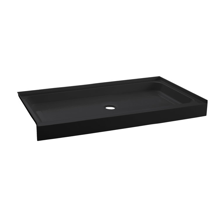Voltaire 60" x 32" White Acrylic Shower Base with Center Drain