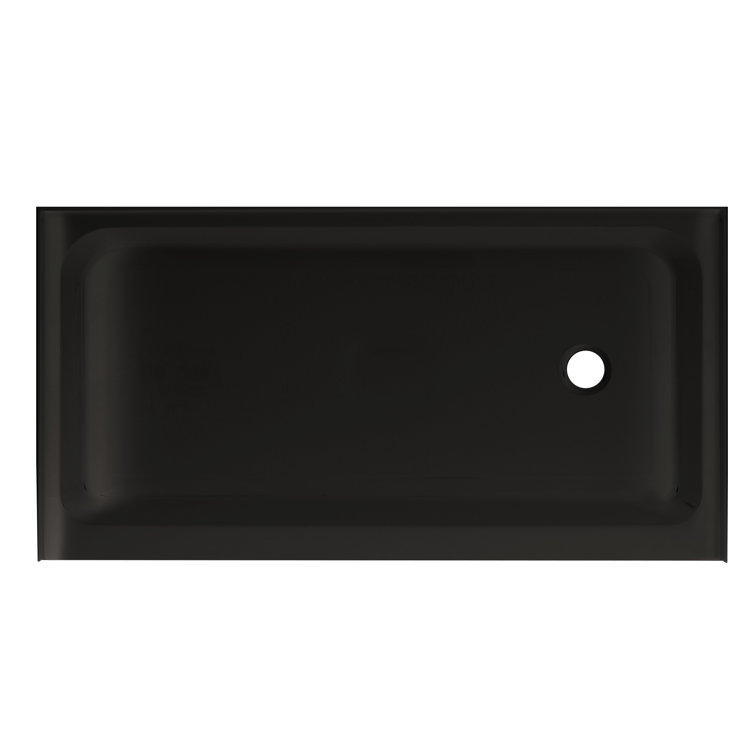 Voltaire 60" x 32" Gray Acrylic Shower Base with Right-Hand Drain