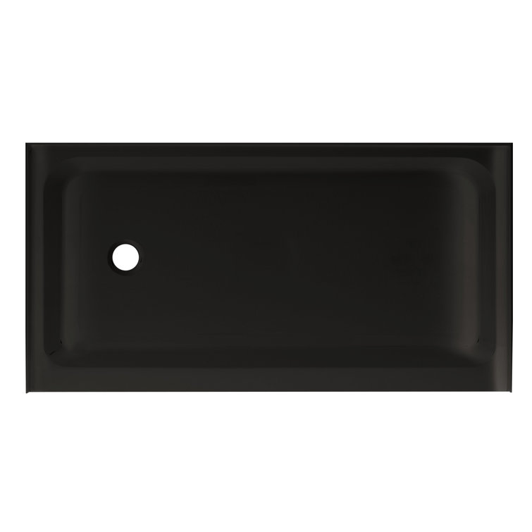 Voltaire 60" x 32" White Acrylic Shower Base with Left-Hand Drain