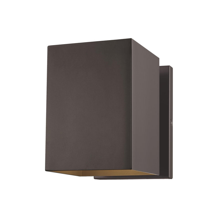 Bronze Rectangular Modern Outdoor Wall Sconce