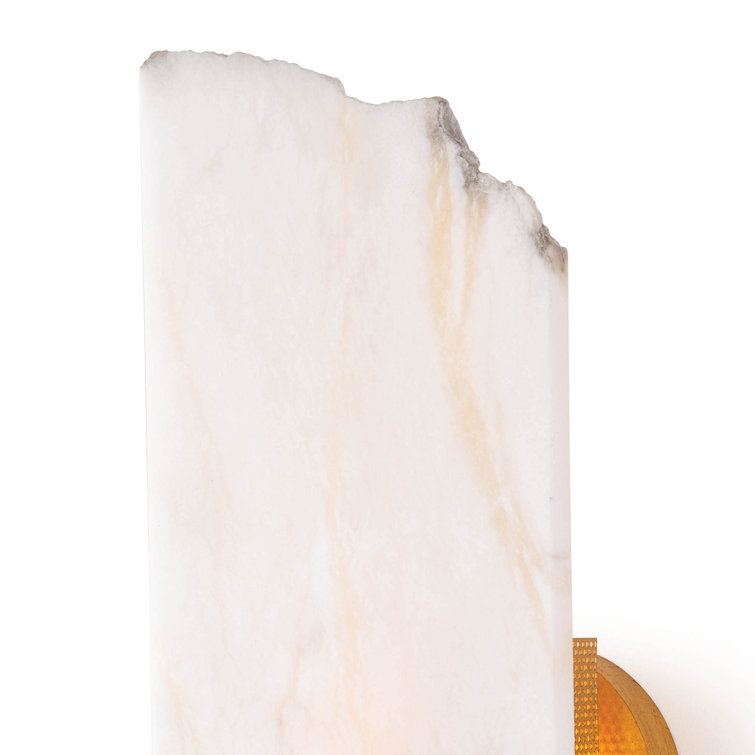 Jonah 17.25" Gold Alabaster 1-Light Rectangular Wall Sconce