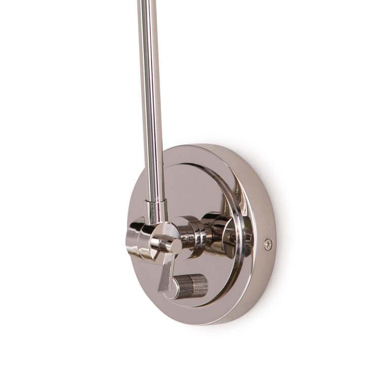Polished Nickel Adjustable Arm LED Wall Sconce